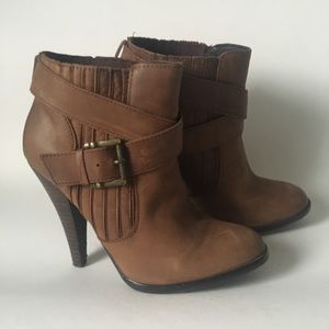 Brown Leather Booties